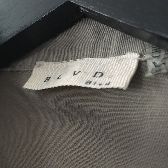 BLVD Cute Light Tan Cargo Jacket Medium - Picture 7 of 8